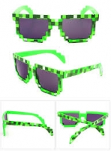 Пиксельные очки детские Minecraft (зеленые) 12см