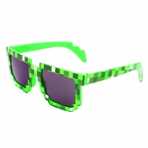 Пиксельные очки детские Minecraft (зеленые) 12см