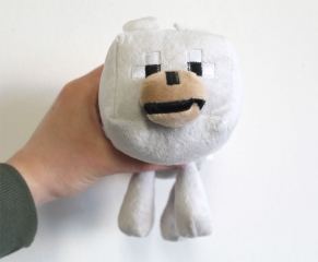 Мягкая игрушка плюшевый Волк из Minecraft, 15 см