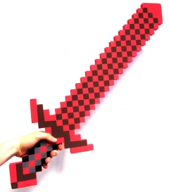 Красный зачарованный меч (пенный наполнитель) из Minecraft