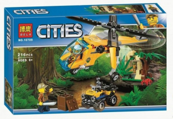 Конструктор Cities «Грузовой вертолет исследователей джунглей»