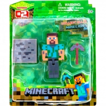 Фигурка Стива с киркой и камнем из Minecraft#2