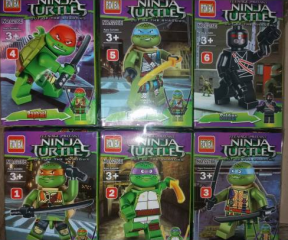 Набор 6 мини-конструкторов Ninja Turtles 