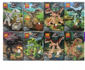 Набор 8 мини-фигурок динозавров Dinosaur World «Динозавры с детенышами и яйцами»