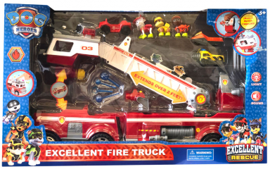 Игровой набор Щенячий патруль «Пожарная машина» со светом и звуком + 3 героя