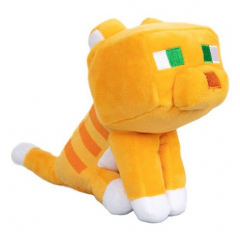 Мягкая игрушка плюшевый Оранжевый кот Tabby Cat из Minecraft, 18 см