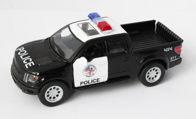Машина Kinsmart Ford F-150 SVT Raptor Полиция, инерционная чёрная