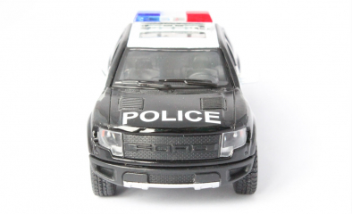 Машина Kinsmart Ford F-150 SVT Raptor Полиция, инерционная чёрная