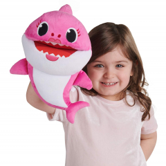 Поющая мягкая игрушка «BabyShark» Акулёнок розовый, 28 см
