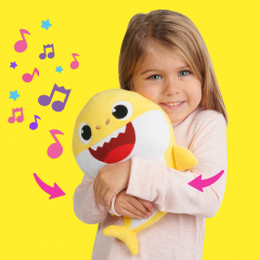 Поющая мягкая игрушка «BabyShark» Акулёнок жёлтый, 28 см