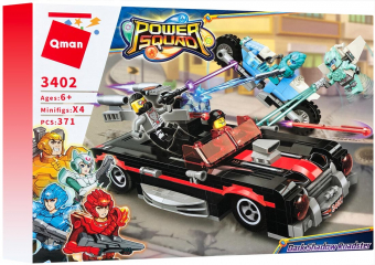 Конструктор Power Squad «Dark Shadow Roadster: чёрная тень» Qman