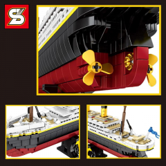Конструктор Sembo Block «Большой Титаник на подставке»