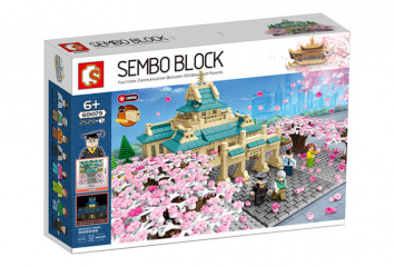 Конструктор Sembo Block с подсветкой "Цветение Сакуры"