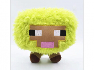 Мягкая игрушка плюшевая Зеленая Овечка из Minecraft 18см