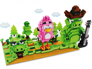 Конструктор Angry Birds «Розовый птах и Свин», 2099 маленьких деталей 14+