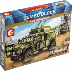 Конструктор Sembo Blocks "Бронеавтомобиль и узел связи"