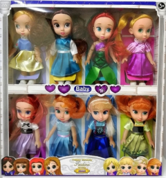 Набор из 8 кукол "Мини принцесса" 18см 
